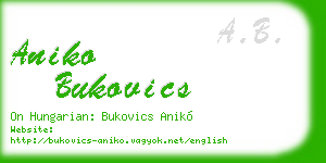 aniko bukovics business card